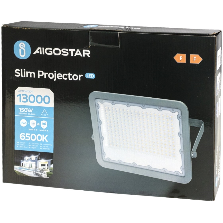Aigostar - LED prožektorius LED/150W/230V pilka 6500K IP65