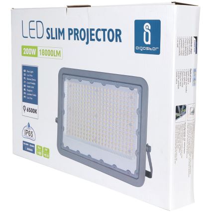 Aigostar - LED prožektorius LED/200W/230V pilka 6500K IP65