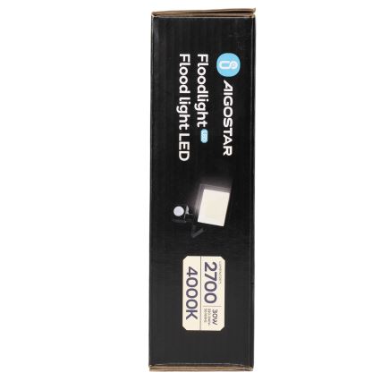 Aigostar - LED prožektorius su judesio davikliu LED/30W/230V 4000K IP65
