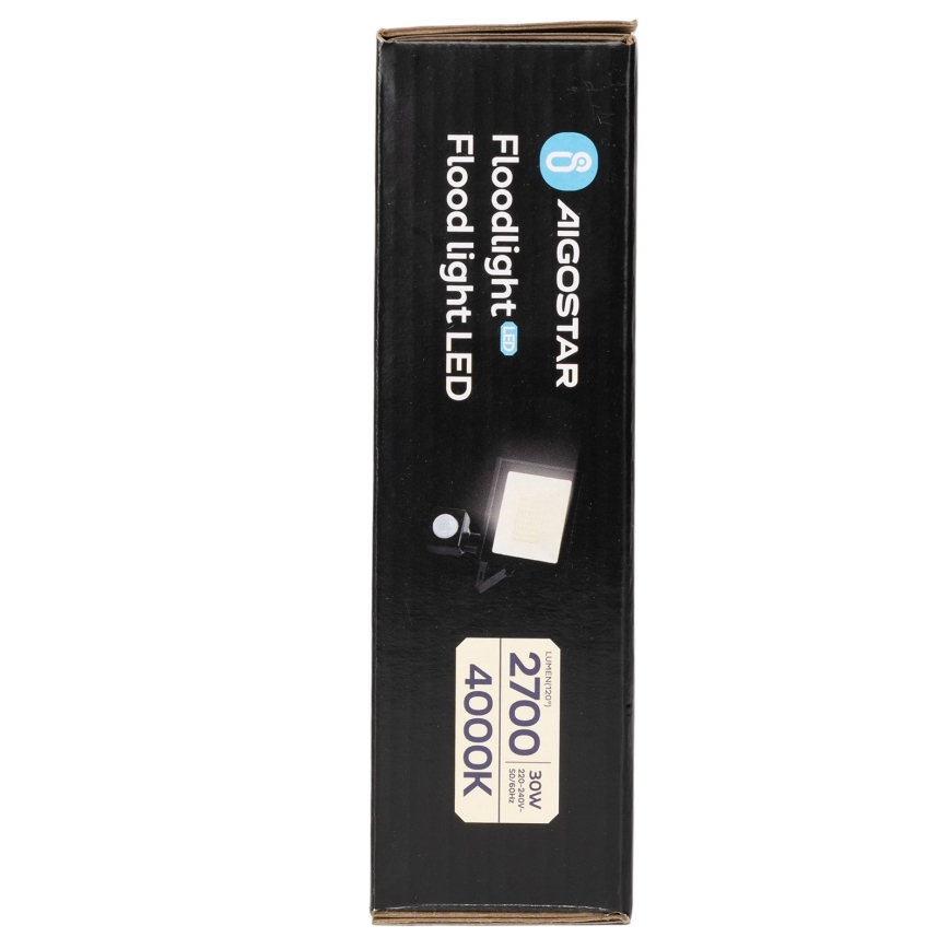 Aigostar - LED prožektorius su judesio davikliu LED/30W/230V 4000K IP65
