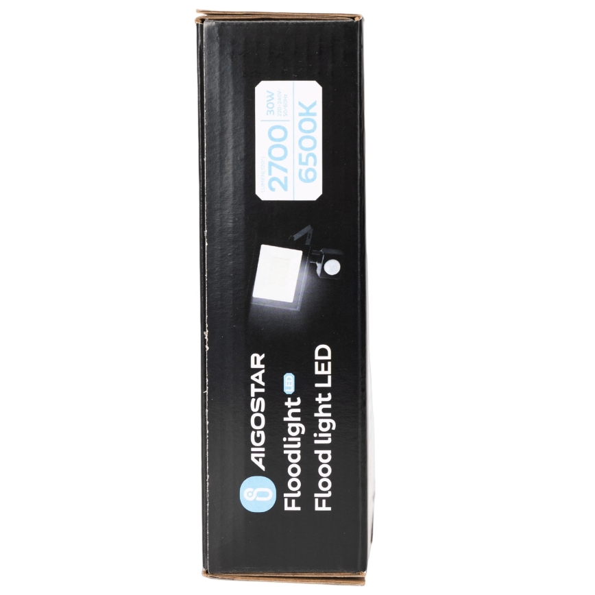 Aigostar - LED prožektorius su judesio jutikliu LED/30W/230V 6500K IP65
