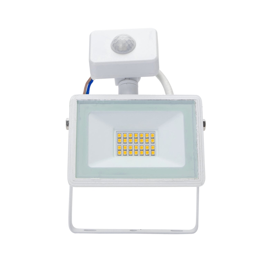 Aigostar - LED Prožektorius su jutikliu LED/20W/230V 4000K IP65 baltas