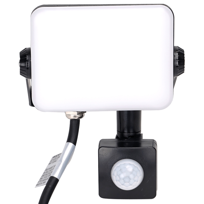 Aigostar - LED prožektorius su jutikliu LED/20W/230V 4000K IP65 juoda