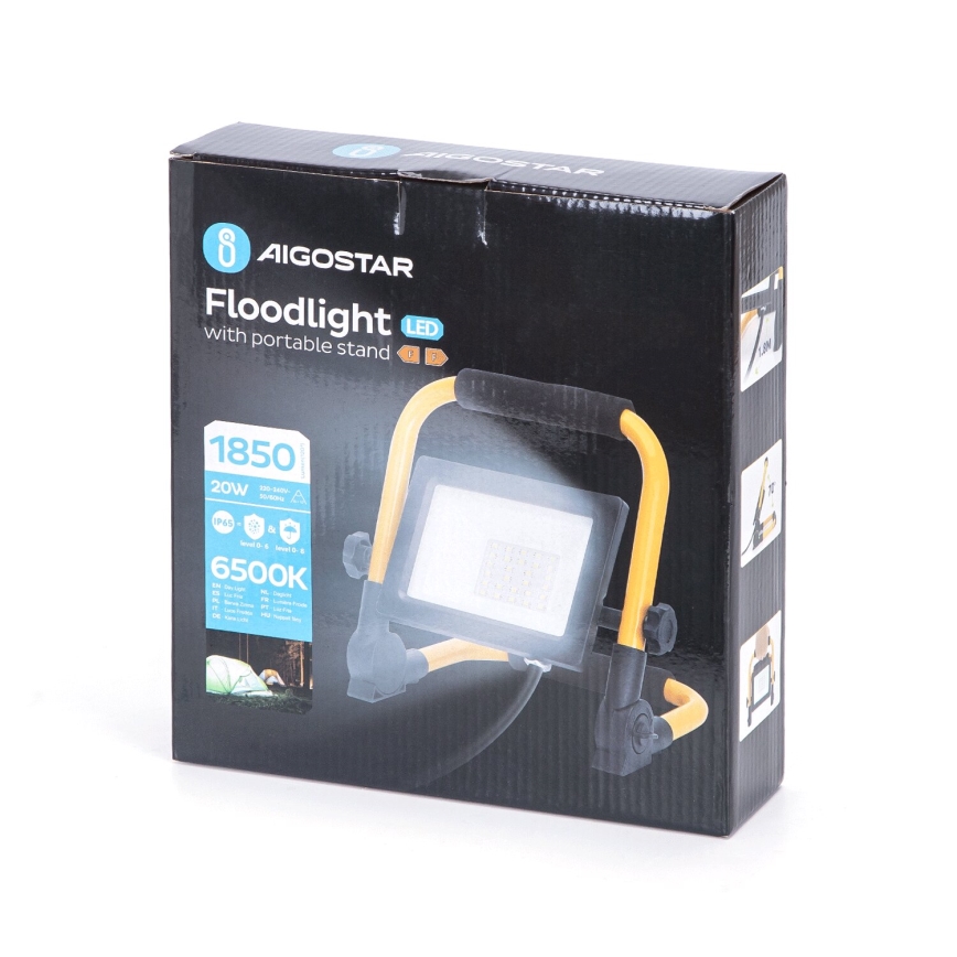 Aigostar - LED Prožektorius su stovu LED/20W/230V 6500K IP65