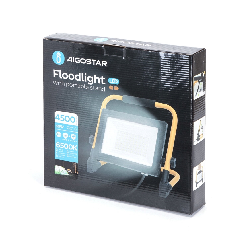 Aigostar - LED Prožektorius su stovu LED/50W/230V 6500K IP65