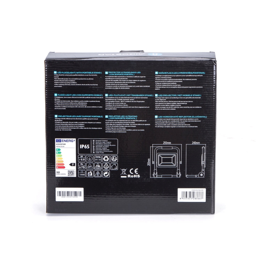 Aigostar - LED Prožektorius su stovu LED/50W/230V 6500K IP65