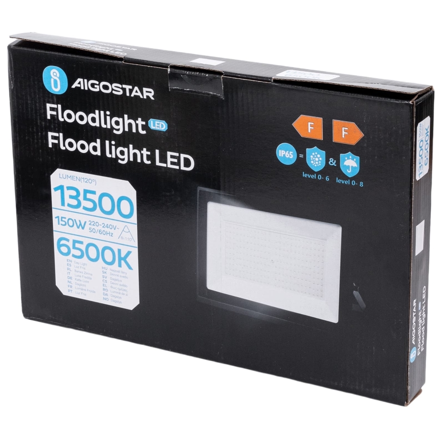 Aigostar - LED reflektorius LED/150W/230V 6500K IP65 juodas