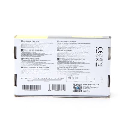 Aigostar - LED Reguliuojama juostelė su jutikliu 1m LED/2W/4xAAA 3000K IP65