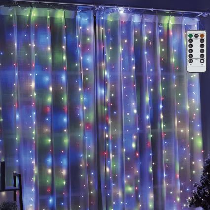 Aigostar - reguliuojama LED kalėdinė girlianda 300xLED/8 funkcijų USB 6x3m daugiaspalvė + nuotolinis valdymas