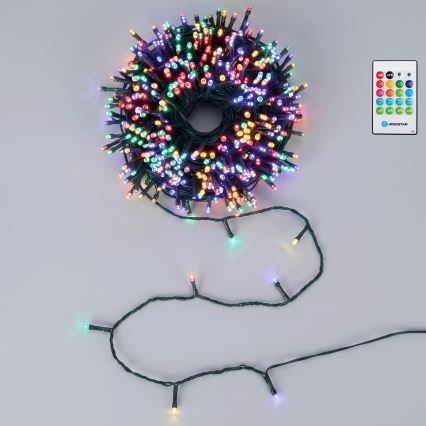 Aigostar - Dimeriuojama lauko kalėdinė girlianda su judesio jutikliu 100xLED/3xAA 12m daugiaspalvė + nuotolinis valdymas