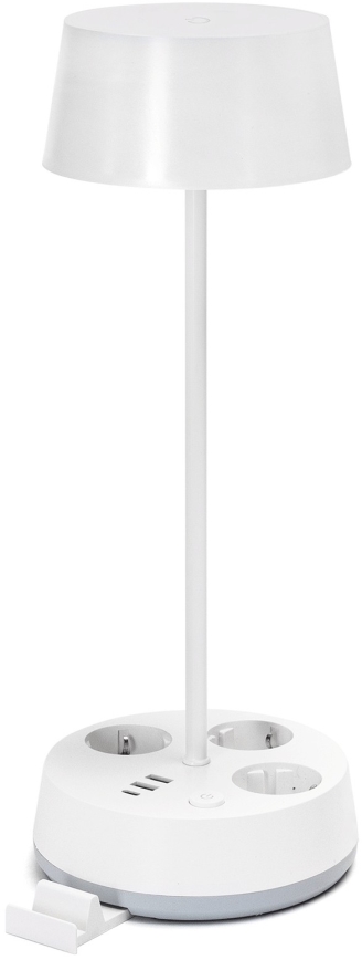 Aigostar - LED Reguliuojama stalo lemputė su lizdais ir USB LED/4,6W/230V 3000/4000/6500K balta