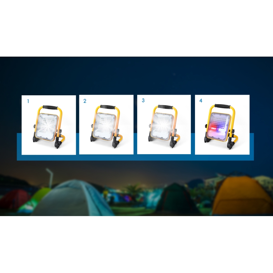 Aigostar - LED reguliuojamas įkraunamas prožektorius LED/50W/5V 6500K IP65