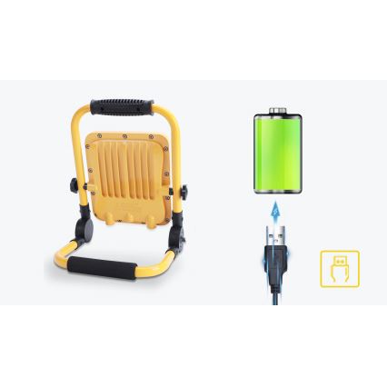 Aigostar - LED reguliuojamas įkraunamas prožektorius LED/50W/5V 6500K IP65