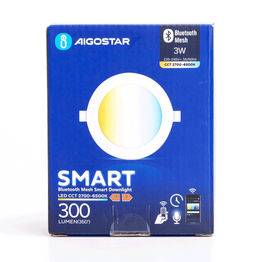 Aigostar - LED Reguliuojamas įmontuojamas šviestuvas MESH/3W/230V 2700-6500K balta