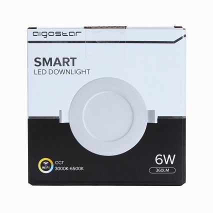 Aigostar - LED Reguliuojamas įmontuojamas šviestuvas LED/6W/230V d. 11,5 Wi-Fi