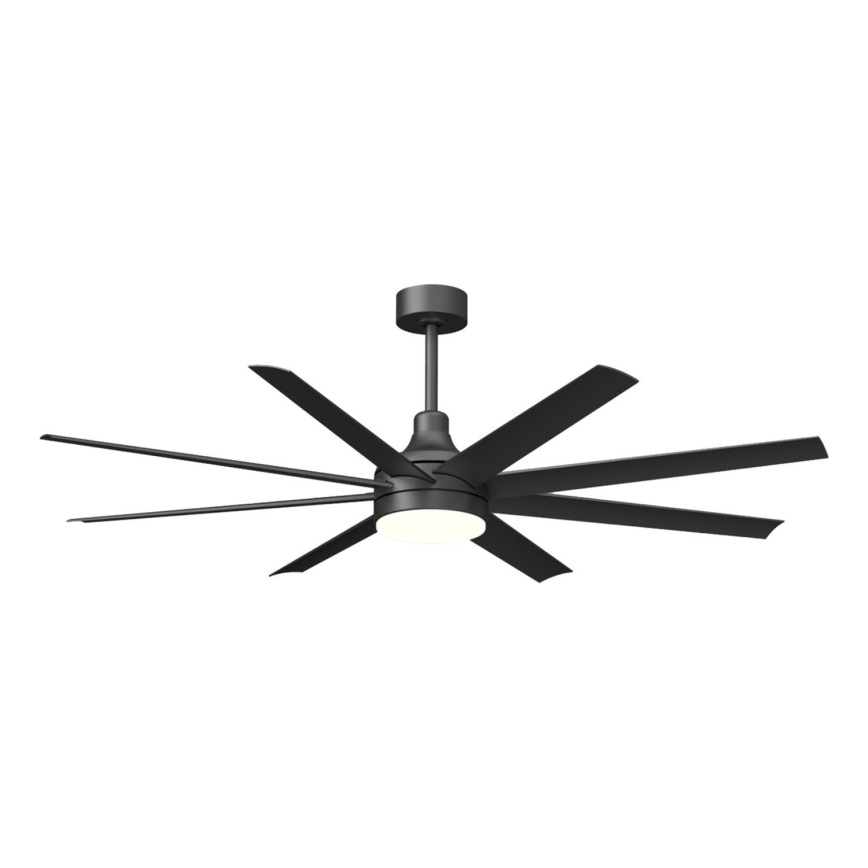 Aigostar - LED Reguliuojamas lubinis ventiliatorius LED/24W/230V 2700-6500K 165cm juoda + nuotolinio valdymo pultas
