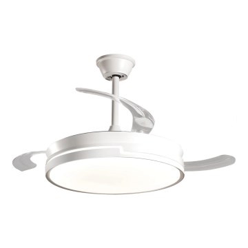 Aigostar - LED Reguliuojamas lubinis ventiliatorius LED/36W/230V 2700-6500K diametras 107 cm + nuotolinio valdymo pultas balta