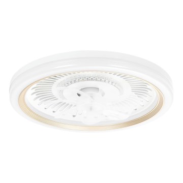 Aigostar - LED Reguliuojamas lubinis ventiliatorius LED/40W/230V 2700/4000/6500K diametras 50 cm + nuotolinio valdymo pultas balta