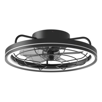 Aigostar - LED Reguliuojamas lubinis ventiliatorius LED/40W/230V 2700-6500K diametras 48 cm + nuotolinio valdymo pultas juoda