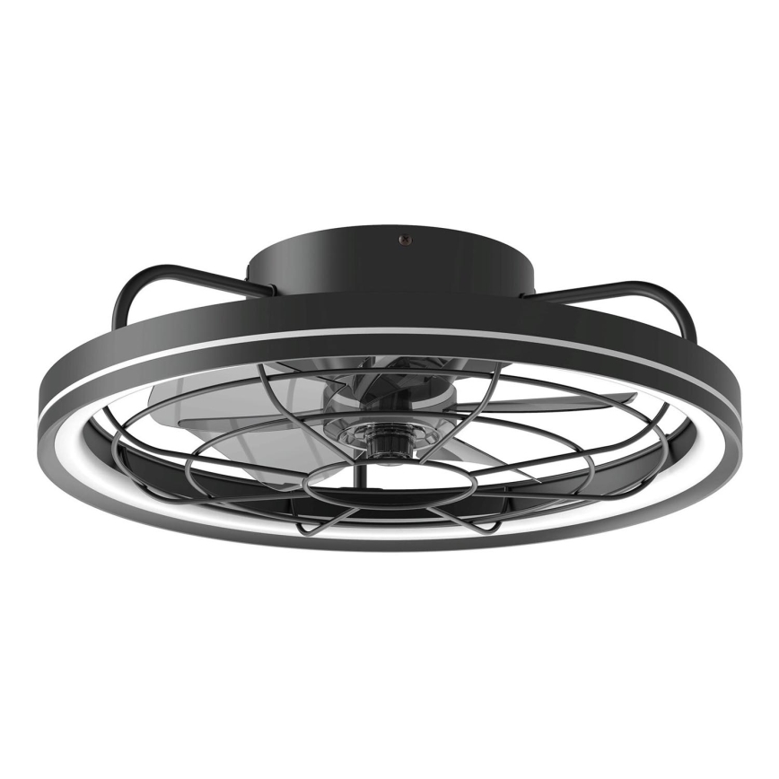 Aigostar - LED Reguliuojamas lubinis ventiliatorius LED/40W/230V 2700-6500K diametras 48 cm + nuotolinio valdymo pultas juoda
