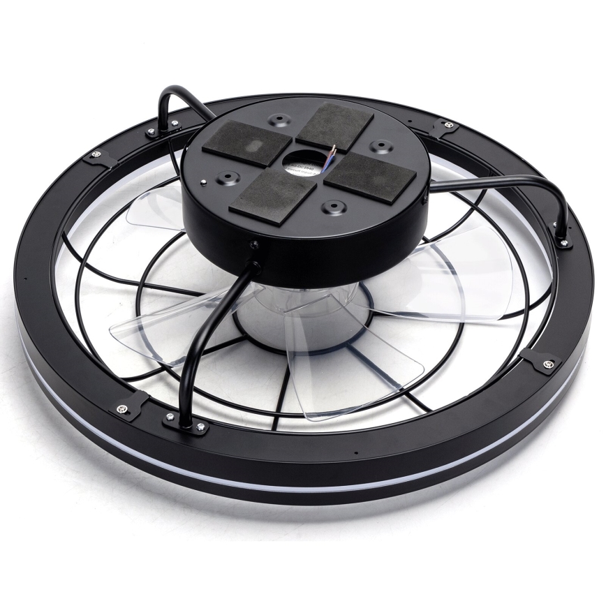 Aigostar - LED Reguliuojamas lubinis ventiliatorius LED/40W/230V 2700-6500K diametras 48 cm + nuotolinio valdymo pultas juoda