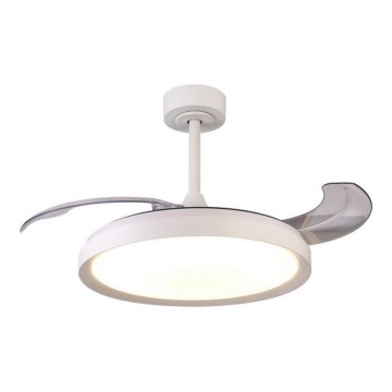 Aigostar - LED Reguliuojamas lubinis ventiliatorius LED/50W/230V 2700-6500K 106cm balta + nuotolinio valdymo pultas
