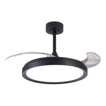 Aigostar - LED Reguliuojamas lubinis ventiliatorius LED/50W/230V 2700-6500K 106cm juoda + nuotolinio valdymo pultas