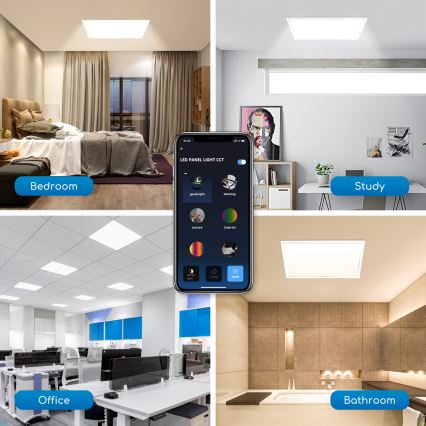 Aigostar - LED reguliuojamas įmontuojamas šviestuvas 32W/230V Wi-Fi 60x60 cm