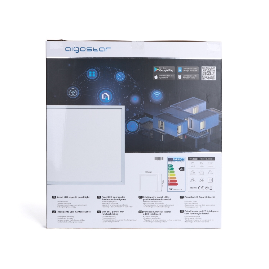 Aigostar - LED reguliuojamas įmontuojamas šviestuvas 32W/230V Wi-Fi 60x60 cm
