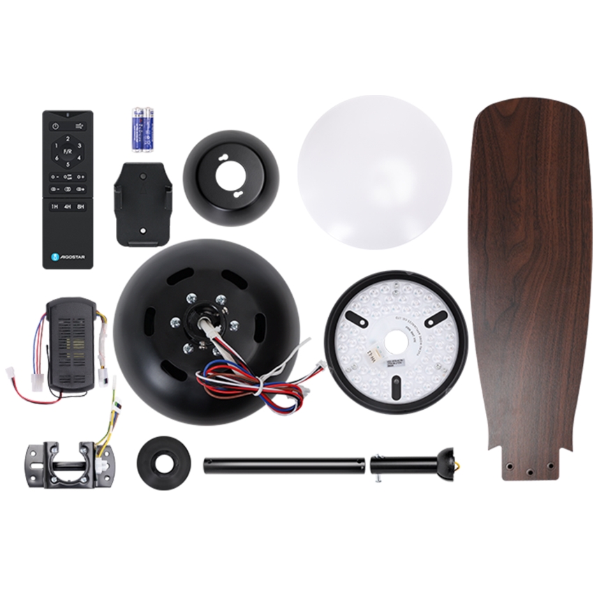 Aigostar - LED reguliuojamas lubų ventiliatorius LED/24W/230V 2700-6500K 106,6 cm + nuotolinio valdymo pultas