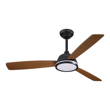 Aigostar - LED reguliuojamas lubų ventiliatorius LED/20W/230V 2700-6500K 132 cm rudos spalvos + nuotolinio valdymo pultas