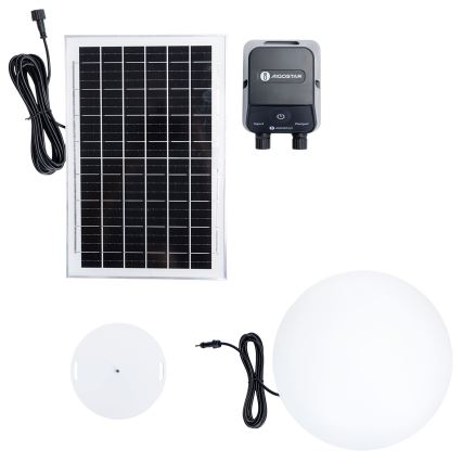 Aigostar - LED RGBW reguliuojamo ryškumo lauko lempa MESH LED/35W/3,7V 4000mAh 2700-6500K IP65 Ø 50 cm + su nuotolinio valdymo pultu