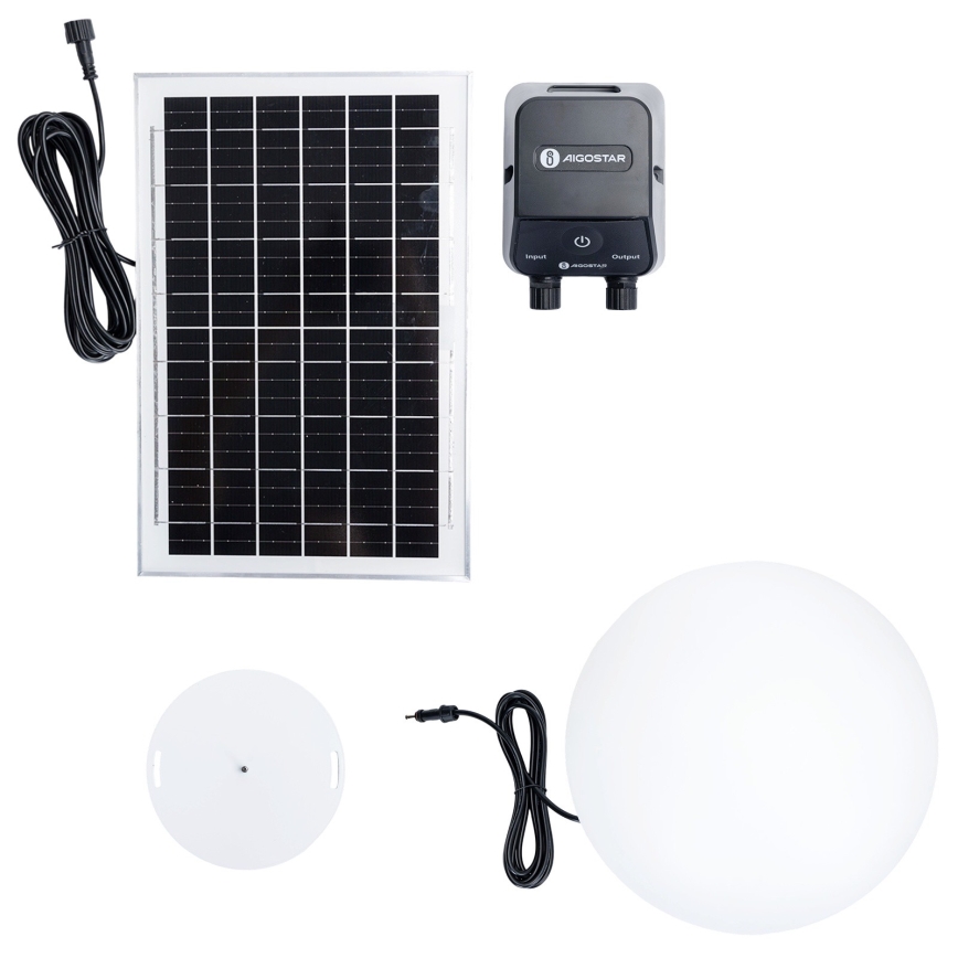 Aigostar - LED RGBW reguliuojamo ryškumo lauko lempa MESH LED/35W/3,7V 4000mAh 2700-6500K IP65 Ø 50 cm + su nuotolinio valdymo pultu