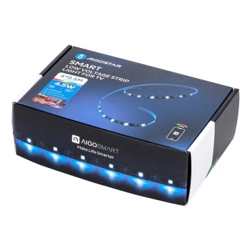 Aigostar - LED RGB išmanioji pritemdoma juostelė 4x0,5m LED/4,5W/5V Wi-Fi + nuotolinio valdymo pultas