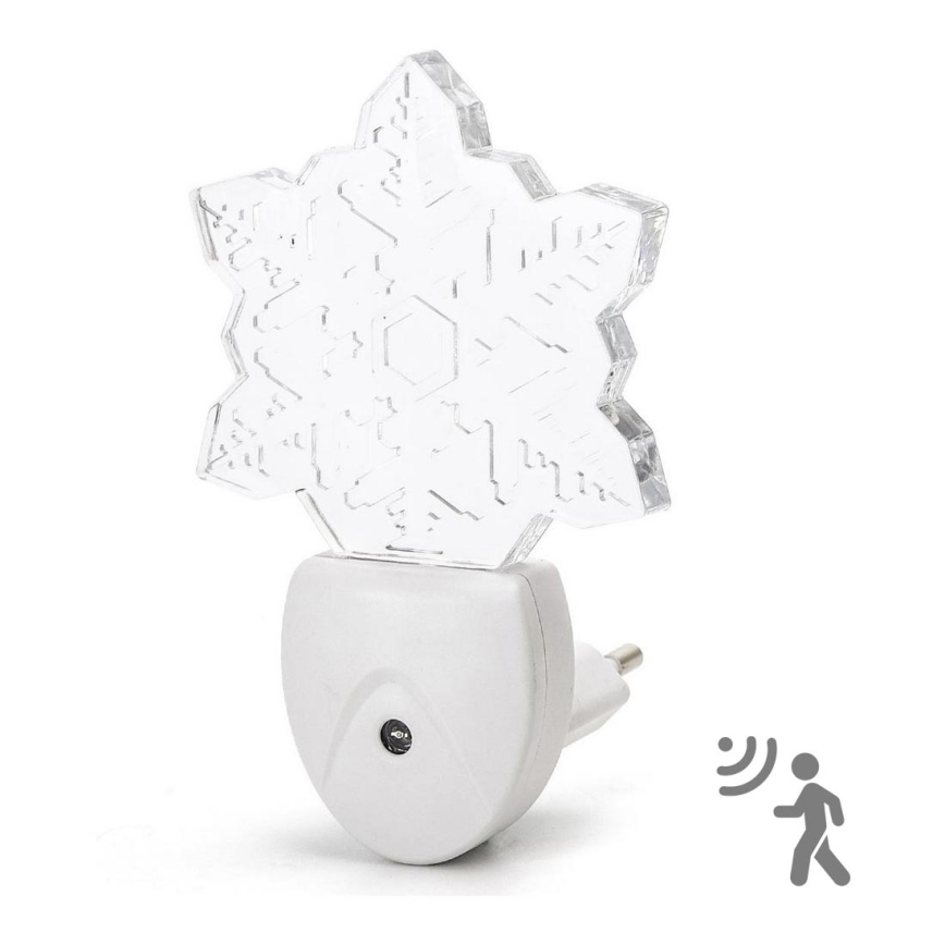 Aigostar - LED RGB Naktinė lemputė su prieblandos jutikliu LED/0,5W/230V snaigė