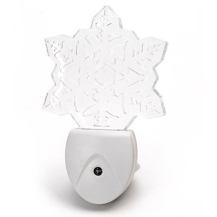 Aigostar - LED RGB Naktinė lemputė su prieblandos jutikliu LED/0,5W/230V snaigė