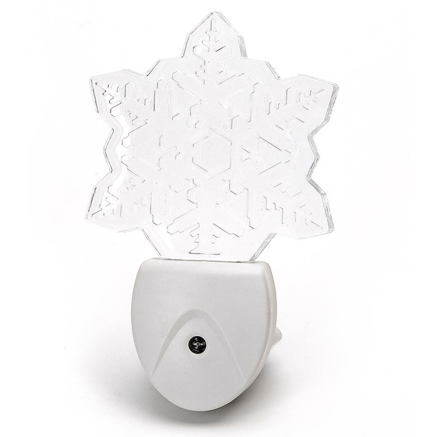 Aigostar - LED RGB Naktinė lemputė su prieblandos jutikliu LED/0,5W/230V snaigė