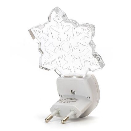 Aigostar - LED RGB Naktinė lemputė su prieblandos jutikliu LED/0,5W/230V snaigė