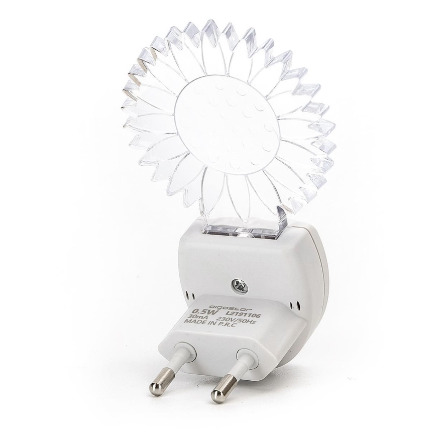 Aigostar - LED RGB naktinė švieselė su jutikliu LED/0,5W/230V saulė