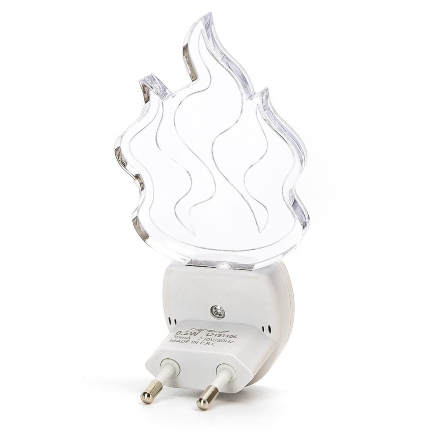 Aigostar - LED RGB Naktinis šviestuvas su jutikliu LED/0,5W/230V liepsna