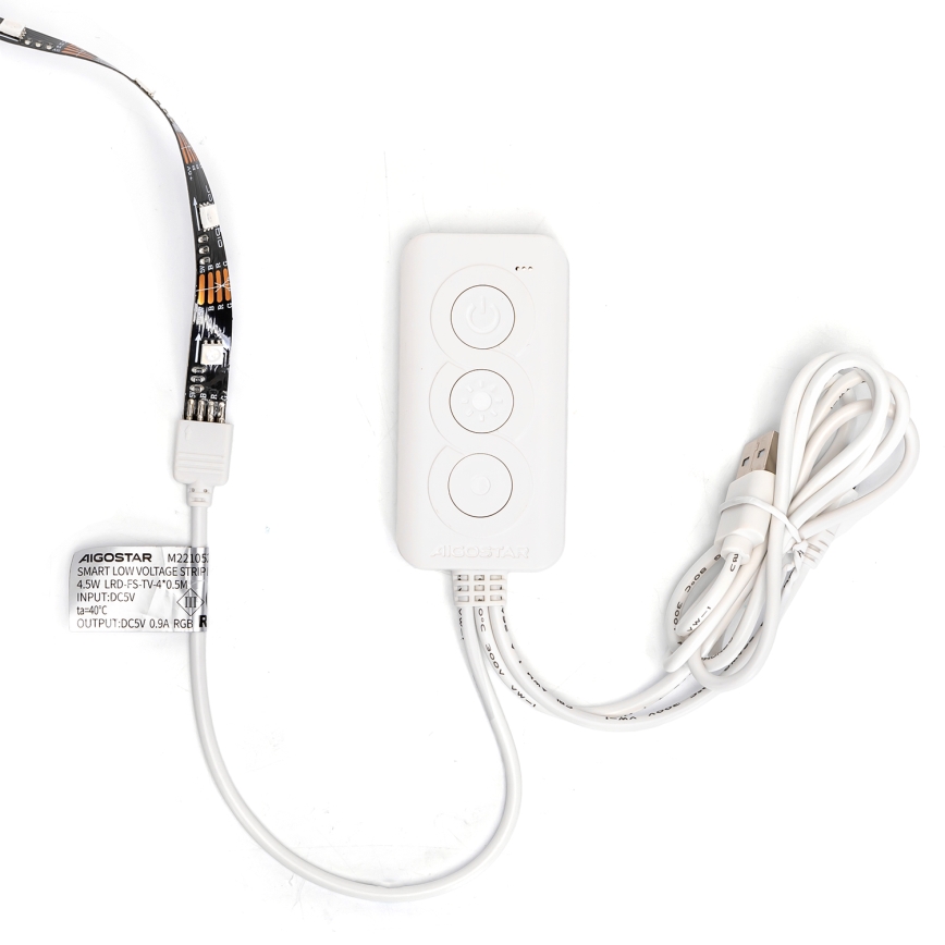 Aigostar - LED RGB išmanioji pritemdoma juostelė 4x0,5m LED/4,5W/5V Wi-Fi + nuotolinio valdymo pultas