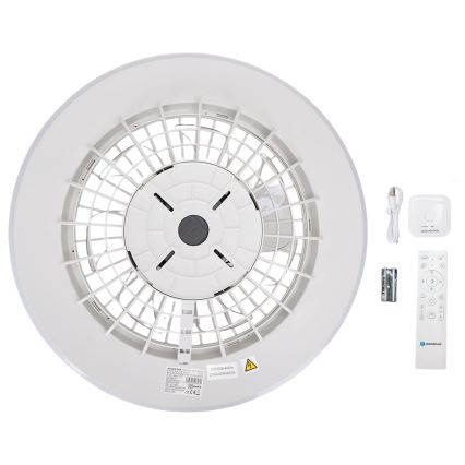 Aigostar - LED RGB Pritemdomas lubinis šviestuvas su ventiliatoriumi MESH LED/40W/230V 2700-6500K balta + nuotolinio valdymo pultas