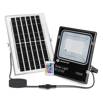 Aigostar - LED RGB Pritemdomas saulės prožektorius LED/100W/3,2V IP66 + nuotolinio valdymo pultas