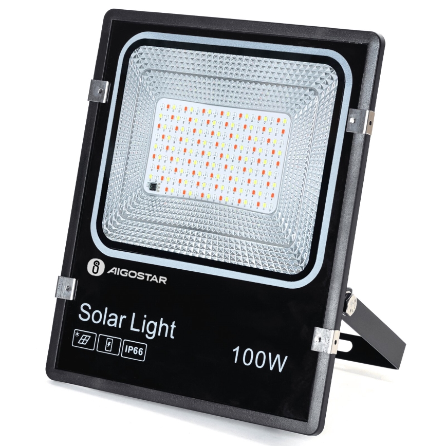 Aigostar - LED RGB Pritemdomas saulės prožektorius LED/100W/3,2V IP66 + nuotolinio valdymo pultas