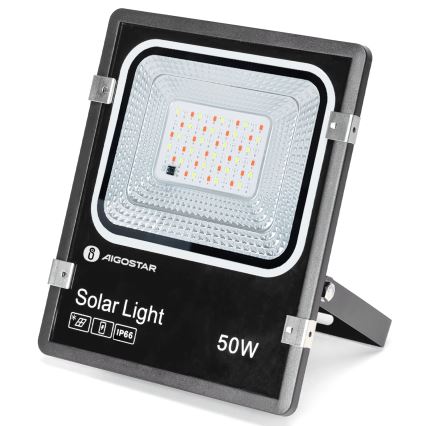 Aigostar - LED RGB Pritemdomas saulės prožektorius LED/50W/3,2V IP66 + nuotolinio valdymo pultas