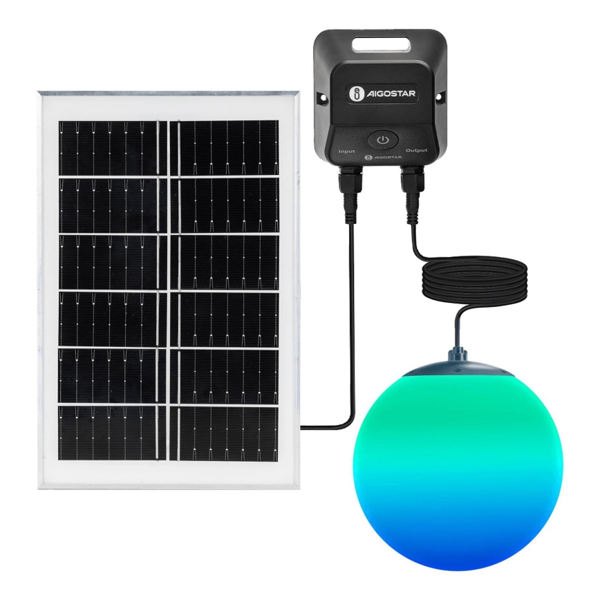 Aigostar - LED RGB Pritemdomas saulės sietynas MESH LED/20W/3,7V 4000 mAh 2700K-6500K IP65 diametras 20 cm