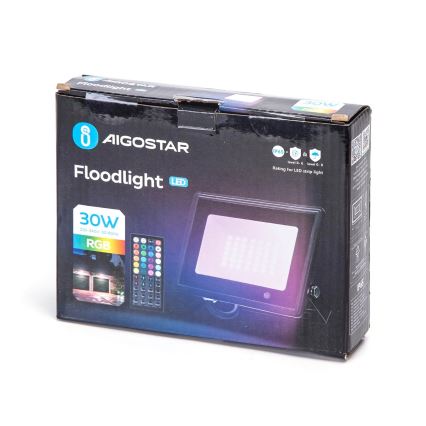 Aigostar - LED RGB prožektorius LED/30W/230V IP65 + nuotolinio valdymo pultas