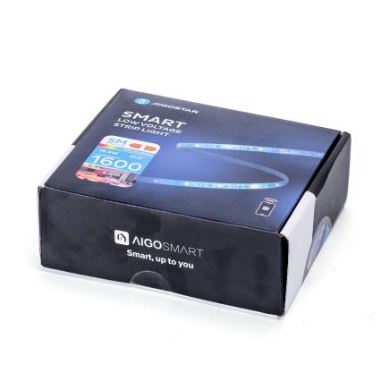 Aigostar - LED RGB reguliuojama juosta 6,5 m LED/16,5W/12/230V 3000K Wi-Fi