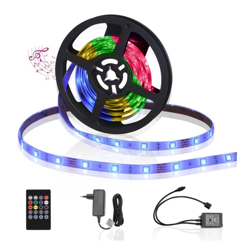 Aigostar - LED RGB Reguliuojama lauko juostelė 3m LED/24W/12/230V IP65 + valdymo pultas