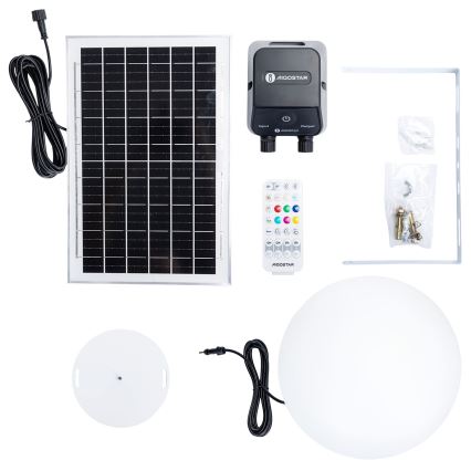 Aigostar - LED RGBW reguliuojama lauko lempa MESH LED/35W/3,7V 4000mAh 2700-6500K IP65 skersmuo 30 cm + nuotolinis valdymas